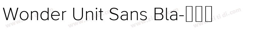 Wonder Unit Sans Bla字体转换